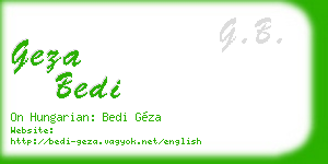 geza bedi business card
