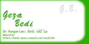 geza bedi business card